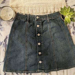 Button-down Jean skirt size zero women's